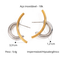 BRINCOS E CLIPES - 2 TONS - 18K