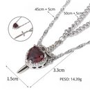 KIT 2 COLARES CORAÇÃO E ESPADA - BANHADO A OURO 18K