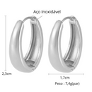 BRINCOS DE ARGOLA - ATENAS - AÇO INOXIDÁVEL BANHADO A OURO