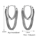 BRINCOS DE ARGOLA - ATENAS - AÇO INOXIDÁVEL BANHADO A OURO