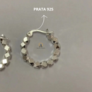 BRINCO ARGOLA GEOMÉTRICA - PRATA 925