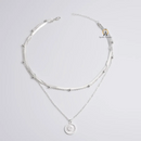 COLAR EM TRÊS CAMADAS - PRATA 925