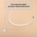 COLAR EM TRÊS CAMADAS - PRATA 925