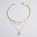 COLAR EM TRÊS CAMADAS - PRATA 925