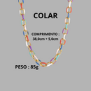COLAR/PULSEIRA - COLORFUL - AÇO INOXIDÁVEL
