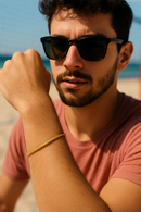 PULSEIRA CORRENTE OSSO COBRA QUADRADA - AÇO INOXIDÁVEL 304