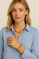 COLAR/PULSEIRA - COLORFUL - AÇO INOXIDÁVEL