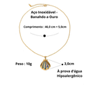 COLAR PINGENTE CONCHA ABALONE - 18K - À PROVA D'ÁGUA
