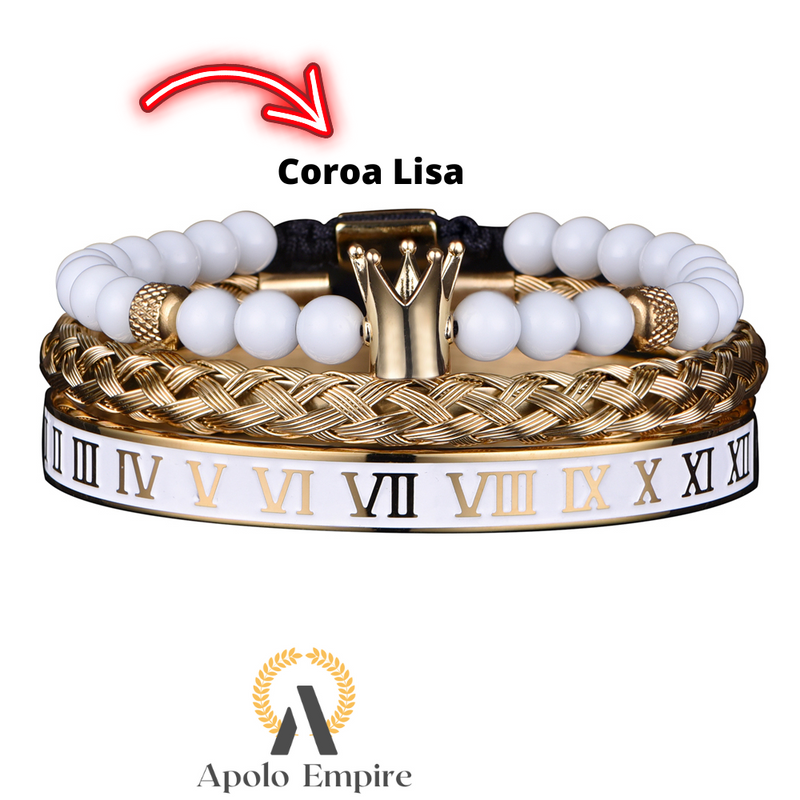 Kit 3 pulseiras - Bracelete Romano - Luxury