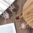 KIT 2 COLARES CORAÇÃO E ESPADA - BANHADO A OURO 18K