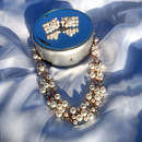 KIT LUXO COLAR E BRINCO - PÉROLAS/CRISTAIS