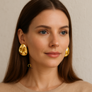 BRINCOS OVAL - FASHIONABLE - 18K