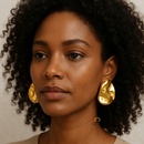 BRINCOS OVAL - FASHIONABLE - 18K