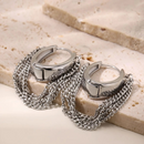 BRINCOS DE ARGOLA - ATENAS - AÇO INOXIDÁVEL BANHADO A OURO