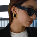 BRINCO QUADRADO LUXO - 18K - À PROVA D'ÁGUA