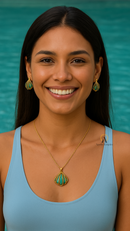 COLAR PINGENTE CONCHA ABALONE - 18K - À PROVA D'ÁGUA