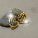 BRINCOS DE CONCHA ABALONE - 18K