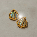 BRINCOS DE CONCHA ABALONE - 18K