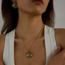 COLAR PINGENTE CONCHA ABALONE - 18K - À PROVA D'ÁGUA