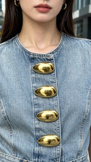 BROCHES BEAUTIFUL EGG - BANHADO A OURO 18K