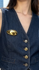 BROCHES BEAUTIFUL EGG - BANHADO A OURO 18K