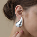 BRINCOS GOTA D'ÁGUA - CHUNKY DOME - 18K