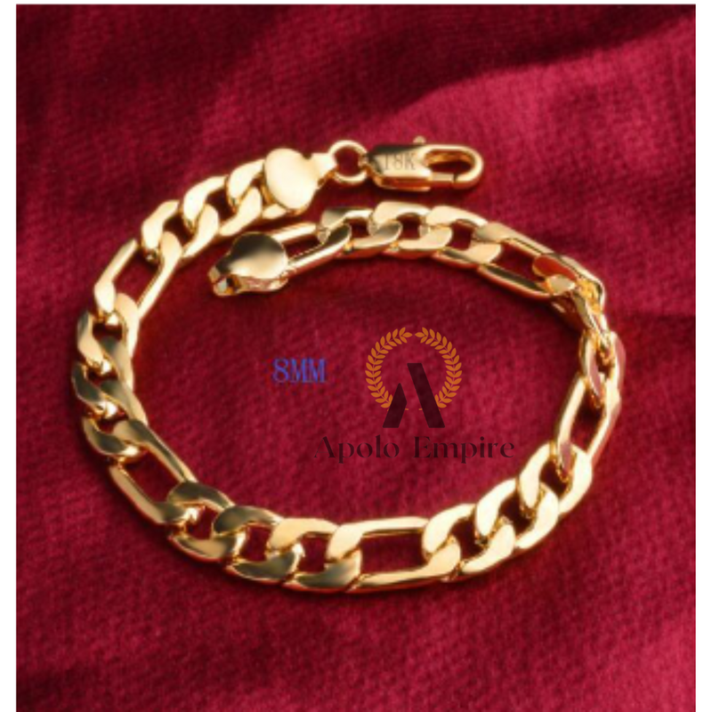 Pulseira de Corrente Luxo - Prata 925 e Ouro 18k