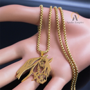 Colar com Pingente Cabeça de Cavalo