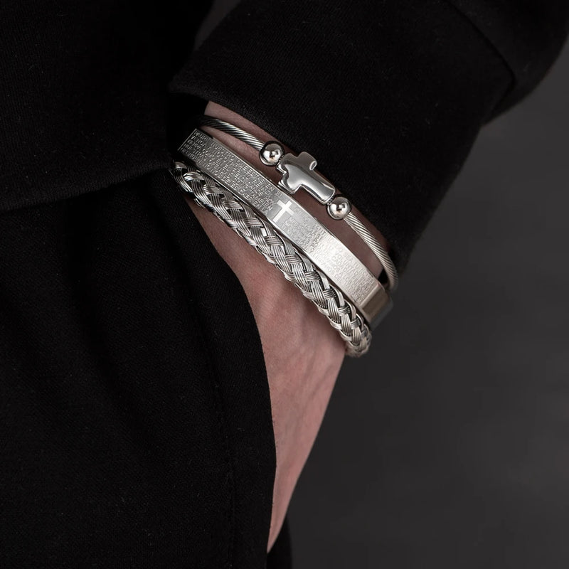 KIT 3 PULSEIRAS - BRACELETE DE LUXO - ESCRITURAS ESPANHOLA