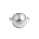 ANEL BOLA - PRATA PURA/OURO 18K