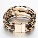 BRACELETE DE COURO - LEOPARDO