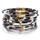 BRACELETE DE COURO - LEOPARDO