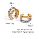 BRINCOS E CLIPES - 2 TONS - 18K