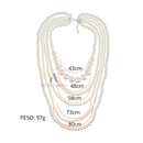COLAR CAMADAS DE SOFISTICAÇÃO - PÉROLAS
