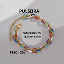COLAR/PULSEIRA - COLORFUL - AÇO INOXIDÁVEL