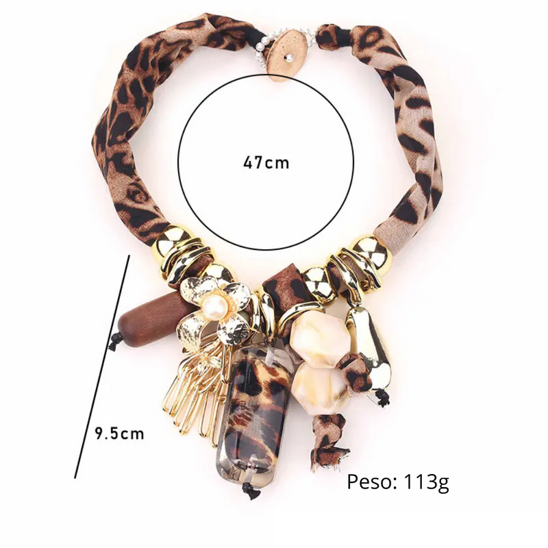 COLAR LEOPARDO - SELVAGEM E SOFISTICADO