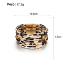 BRACELETE DE COURO - LEOPARDO