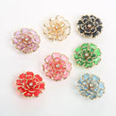BROCHE DE LUXO PARA BOTÕES - CAMÉLIA - 2 PEÇAS