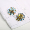 BROCHE DE LUXO PARA BOTÕES - CAMÉLIA - 2 PEÇAS