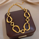 COLAR ELOS ORGÂNICOS - BANHADO A OURO 18K