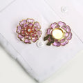 BROCHE DE LUXO PARA BOTÕES - CAMÉLIA - 2 PEÇAS