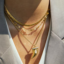 COLAR CHIFRE - BANHADO A OURO 18K