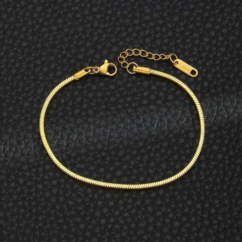 PULSEIRA CORRENTE OSSO COBRA QUADRADA - AÇO INOXIDÁVEL 304