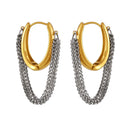 BRINCOS DE ARGOLA - ATENAS - AÇO INOXIDÁVEL BANHADO A OURO