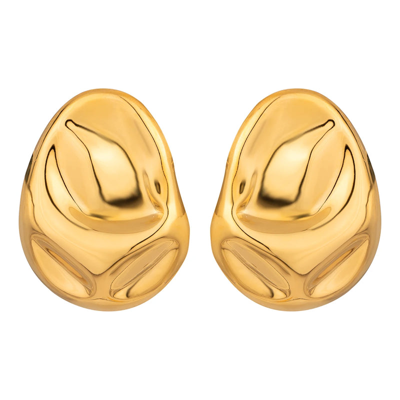 BRINCOS OVAL - FASHIONABLE - 18K