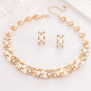 KIT LUXO COLAR E BRINCO - PÉROLAS/CRISTAIS