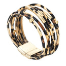 BRACELETE DE COURO - LEOPARDO
