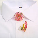 BROCHE DE LUXO PARA BOTÕES - CAMÉLIA - 2 PEÇAS