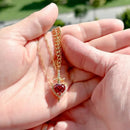 KIT 2 COLARES CORAÇÃO E ESPADA - BANHADO A OURO 18K