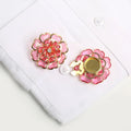 BROCHE DE LUXO PARA BOTÕES - CAMÉLIA - 2 PEÇAS